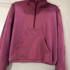 RARE Lululemon Brushed Softstreme Ribbed Half Zip - Deep Luxe
